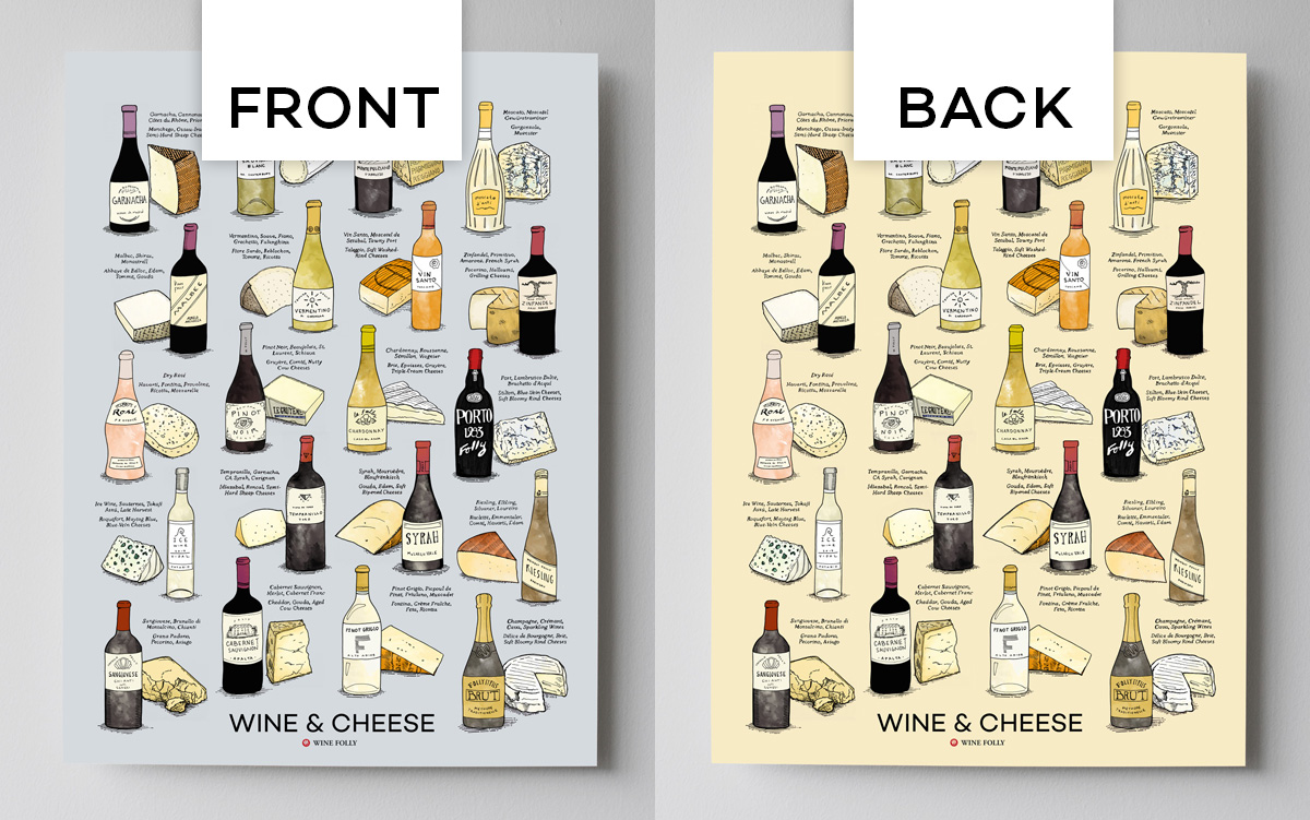 Wine and Cheese Poster - 2-sided design by Wine Folly