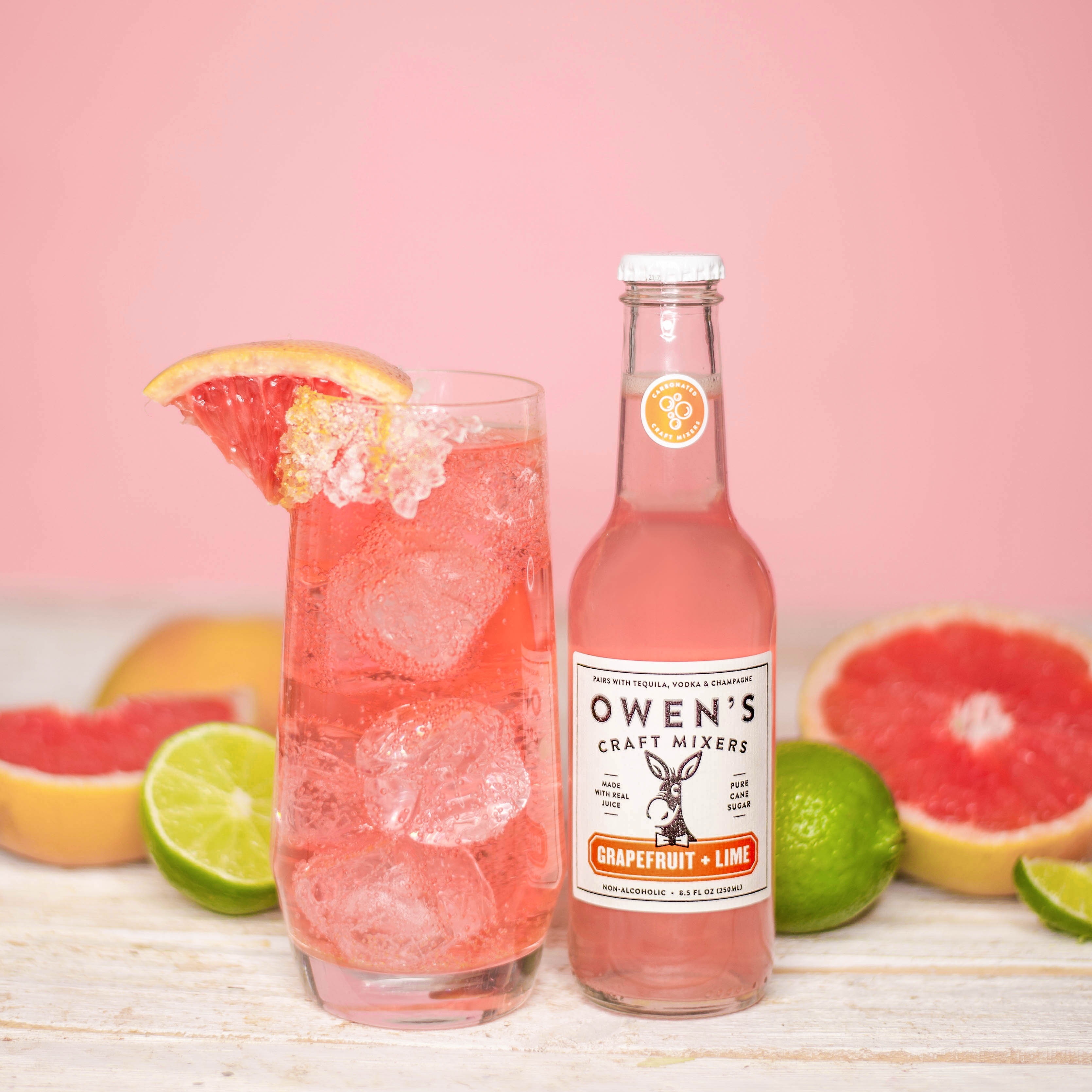 owens craft mixers grapefruit lime non alcoholic mocktail