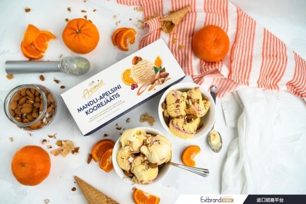 The new products are being launched in Esto<em></em>nia - including orange ice cream with almond paste and cowberry jam, pictured above - Latvia, Lithuania and Belarus. Pic: Food Unio<em></em>n